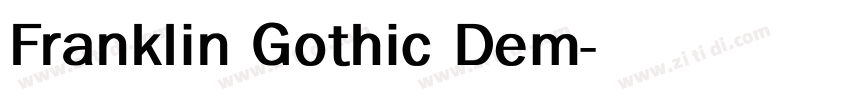 Franklin Gothic Dem字体转换